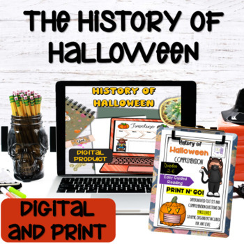 Preview of History of Halloween | Close Reading | Digital and Print