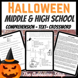 History of Halloween Comprehension & Crossword for Middle 