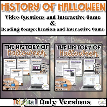 Preview of History of Halloween BUNDLE | Reading and Video Notes - Digital Version