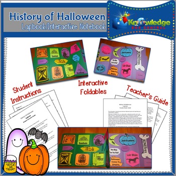 Preview of History of Halloween Lapbook / Interactive Notebook