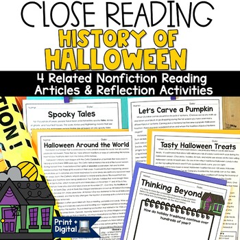 Preview of History of Halloween Reading Comprehension Passage Around the World Activity