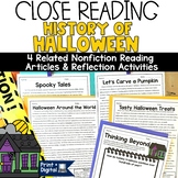 History of Halloween Reading Comprehension Passage Around 