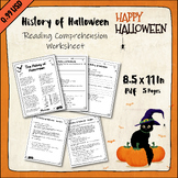 History of Halloween – Reading Comprehension Worksheet