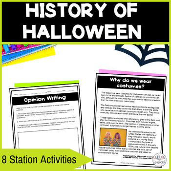 Preview of History of Halloween Station Activities for Middle School