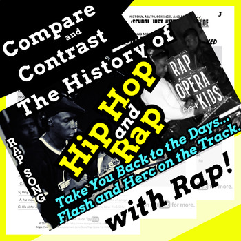Preview of History of Hip Hop Compare and Contrast Nonfiction Passage 5th and 6th Grade