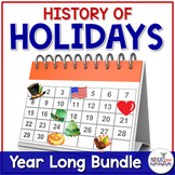 History of Holidays Bundle | Reading Passages and Social S