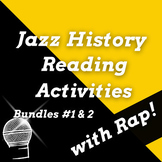 History of Jazz Music Reading Passages with Worksheets