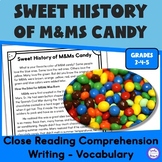 History of M&Ms Close Reading Comprehension Text Annotatio