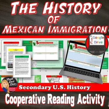 Preview of History of MEXICAN IMMIGRATION | Cooperative Reading Activity | Print & Digital
