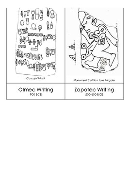 Preview of History of Mesoamerican Writing, Montessori 2-Part Cards