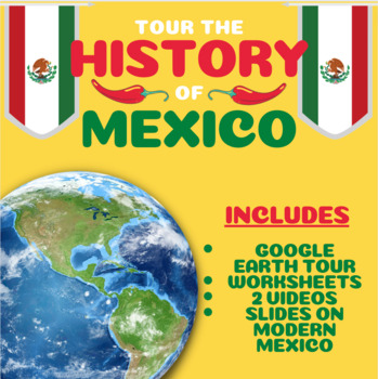 Preview of History of Mexico Google Earth Tour and Slideshow (Editable)