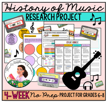Preview of History of Music Research Project | Middle School
