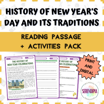 Preview of History of New Year's Day and its Traditions | READING PASSAGE+ACTIVITIES | Sub