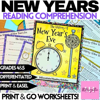 Preview of History of New Year's Eve Reading Comprehension Worksheets