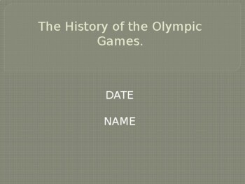 History of Olympic Games by SHARE | Teachers Pay Teachers