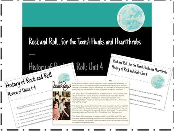 Preview of History of Rock and Roll: Unit 4 (Hunks and Heartthrobs of the 50's)
