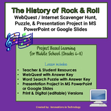 History of Rock and Roll WebQuest & Presentation Project |