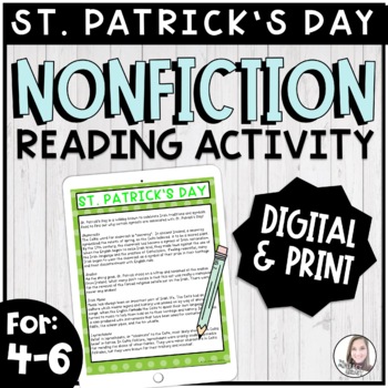 Preview of History of Saint Patrick's Day Reading Passage
