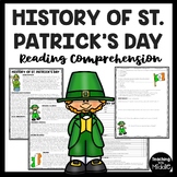 History of Saint Patrick's Day Reading Comprehension Works
