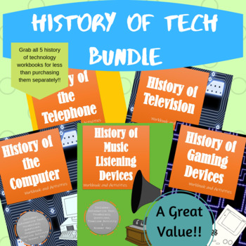 Preview of History of Technology Workbook Bundle