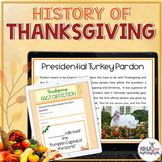 History of Thanksgiving Activity