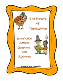 History of Thanksgiving Article and Activities