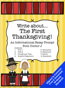 Preview of First Thanksgiving Informational Essay Fall Writing Common Core 3rd 4th 5th