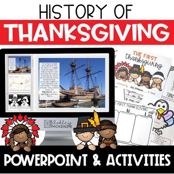 Preview of Thanksgiving Activities - History of Thanksgiving PowerPoint