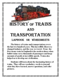 History of Trains and Transportation Lapbook or Worksheets