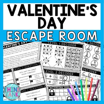 Preview of History of Valentine's Day Escape Room - Task Cards - Reading Comprehension