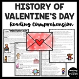 History of Valentine's Day Reading Comprehension Worksheet