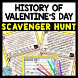 History of Valentine's Day Scavenger Hunt Reading Comprehe