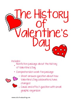 Preview of History of Valentine's Day Reading Comprehension