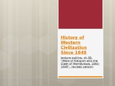 History of Western Civilization from 1648,powerpoint, ch.1