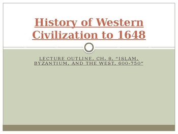Preview of History of Western Civilization to 1648, powerpoint, ch.8, The Dark Ages