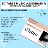 History of an Instrument Assignment | Non-Music Teacher | 