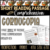 History of the Cornucopia, Nonfiction Reading & Comprehens