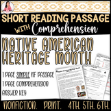 Native American Heritage Month, Nonfiction Reading & Compr