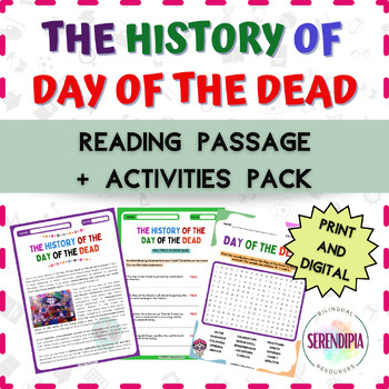 Preview of History of the Day of the Dead | READING PASSAGE+ACTIVITIES | Middle School, ESL