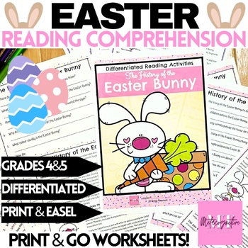 Preview of History of the Easter Bunny Guided Reading Comprehension