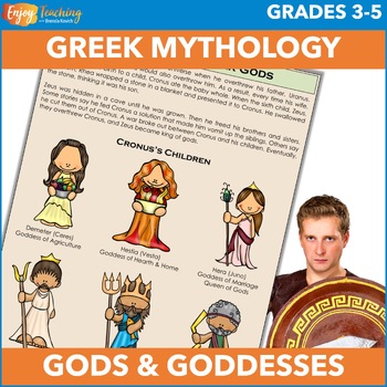Preview of History of the Greek Gods and Goddesses Freebie