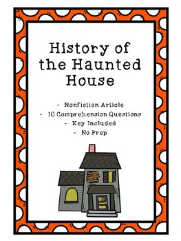 Preview of History of the Haunted House - Halloween - Article & Comprehension Questions