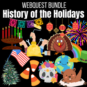 Preview of History of the Holidays Webquest Bundle