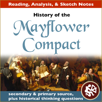 Preview of History of the Mayflower Reading, Analysis, & Sketch Notes