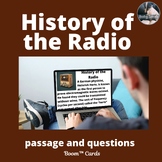 History of the Radio Passage and Comprehension Boom™ Cards