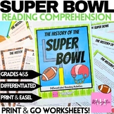 History of the Super Bowl Reading Comprehension Worksheets