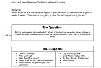 Preview of History's Greatest Mysteries: The Lindbergh Baby Kidnapping