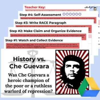 Preview of History vs. Che Guevara Digital Lesson and RACE Paragraph