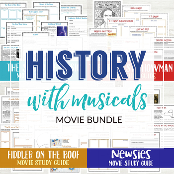 Preview of History with Musicals Movie Study Bundle