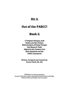 Preview of Hit It out of the PARCC! Book 5, Grade 7